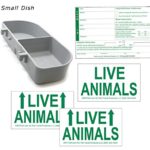 Kennel Travel Kit for Pets – Hook-On Dish & Live Animal Labels (Small)