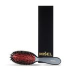 MIŠEL – Travel Size Professional Extension & Detangling Hair Brush with Boar Bristle Leaving your Hair Smooth & Shiny with No Frizz! Small Travel SIZE