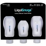 LiquiSnugs – 100% Guaranteed Leak Proof – Silicone Travel Bottles (3 PACK) – by TravelSnugs