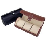 3 Watch Roll Organizer PU Leather Travel Jewelry Storage Case Box Holder Travel Collector