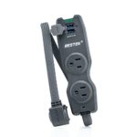 Portable Travel Power Strip, BESTEK 2-Outlet Surge Protector with 4.2A Dual Smart USB Charging Ports, 16-inch Cord, ETL Listed