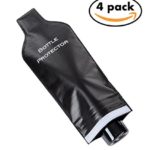 Reusable Wine Bottle Protector for Travel (4 pack) – Wine Bags with Bubble Wrap Inner Skin and Leak Proof Exterior Ensures Safe Transportation in Luggage – Great Gift for Wine Lovers