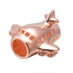 925 Sterling Silver Beads Passenger Flights Charm Airplane Charm Travel Around World Charms for Bracelet