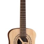 Luna Safari Series Peace Travel-Size Dreadnought Acoustic Guitar