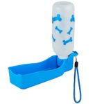 Anpet Travel Water Bottle 325ML /11oz Water Dispenser Portable Mug for Dogs (Blue)