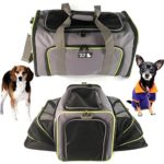 Pet Carrier for Dogs & Cats – Airline Approved Quality Expandable Soft Animal Carriers – Portable Soft-Sided Air Travel Bag – Best for Small or Medium Dog and Cat – Fits Under Front Airplane Seat