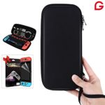 Nintendo Switch Case GLTECK Hard Shell Best Travel Carrying Case for Nintendo Switch Console & Accessories with Screen Protector for Nintendo Switch