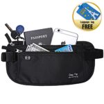 Money Belt – Passport Holder Secure Hidden Travel Wallet with RFID Blocking, Undercover Fanny Pack