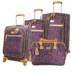 Steve Madden Luggage Honey 4 Piece Spinner Collection (Purple)