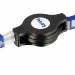 Philips 3.9′ PH60862 Retractable RJ11 & RJ45 Internet/Ethernet Cable, Ideal For Travel & Mobile Use