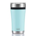 Bottlebottle 20oz Stainless Steel Vacuum Insulated Tumbler, Double Walled Travel Coffee Cup, Powder Coated – Cotton Candy Blue