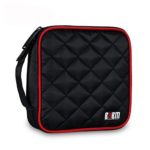 BUBM Car Home Travel Portable 32 Capacity CD / DVD Wallet, 230D Space Twill Cover / Bag / Case (Black)