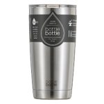 20 oz Insulated Tumbler, Bottlebottle Stainless Steel Double Wall Coffee Travel Mug, Silver
