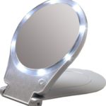 Floxite LED Lighted Travel and Home 10x Magnifying Mirror