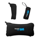 Travel Pal Self Inflating Adjustable Lumbar Pillow Back Rest Support Black