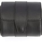 ROYCE Executive Travel Watch Roll in Smooth Genuine Leather with Suede Interior, Fits 1 Watch – Black