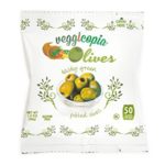 Veggicopia Olives, Tasty Green Pitted Olives, 1.05 Ounce Snack Bags