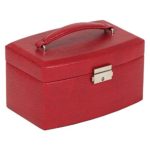 WOLF Heritage South Molton Red Jewelry Box – 7.5W x 4H in.