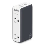 Belkin Travel RockStar Surge Protector with 2 AC Outlets, 1 USB Port and 3000 mAh Battery Pack Charger