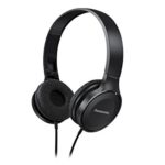 Panasonic On Ear Stereo Headphones RP-HF100-K with Travel-Fold Design, Matte Finish, Black
