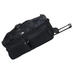 36″ Black Wheeling Travel Duffle Bag Suitcase w/ Telescoping Handle