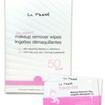La Fresh Makeup Remover Cleansing Travel Wipes – Natural, Waterproof, Facial Towelettes With Vitamin E – Individually Wrapped & Sealed Packets (Large Size – 50 Count)
