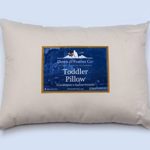 Down & Feather Co. Certified Organic Toddler Travel Feather Pillow – 100% Hungarian Goose Feathers – Egyptian Cotton – Hypoallergenic