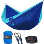 Camping Hammock, Double Hammock Lightweight Portable Hammocks for Hiking, Travel, Backpacking, Yard -Holds 700lbs with Carabiners and Tree Ropes