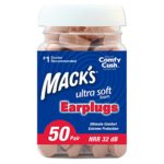 Mack’s Ultra Soft Foam Earplugs, 50 Pair – 32dB Highest NRR, Comfortable Ear Plugs for Sleeping, Snoring, Work, Travel and Loud Events
