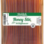 Stakich Honey Stix | 100% Pure, Unfiltered U.S. Grade A Wildflower Honey, 100 Sticks – Kosher Certified | Perfect for Gifts, Tea, Kids Snacks, Travels and Outdoors