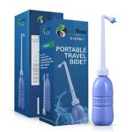 Portable Travel Bidet – 14oz (420ml) Capacity with a 7″ Thorough Cleaning Nozzle – Lightweight Durable Bottle with Air Pressure Lock – Easy To Use and Store – By Eco Home USA