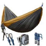Winner Outfitters Double Camping Hammock – Lightweight Nylon Portable Hammock, Best Parachute Double Hammock For Backpacking, Camping, Travel, Beach, Yard. 118″(L) x 78″(W)