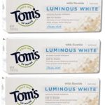 Tom’s of Maine Luminous White Natural Toothpaste Clean Mint With Fluoride 0.75 Oz Travel Size (Pack of 3 )