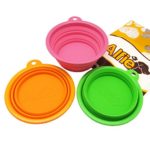 Alfie Pet by Petoga Couture – Set of 3 Ros Silicone Pet Expandable/Collapsible Travel Bowl – Size: 1.5 Cups