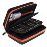 AUSTOR Travel Carrying Case Shell for Nintendo New 3DS XL (Black+Orange)