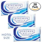 BERGMAN KELLY Bar Soap Travel Amenities Hotel Toiletries In Bulk Guest Size Bars Individually Wrapped (Hotel Size 1 Oz, 20 Pack)
