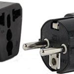 High Quality US to VIETNAM/SOUTH KOREA Travel Adapter Plug for USA/Universal to ASIA Type E (C/F) & A AC Power Plugs Pack of 2
