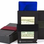 RFID-Blocking Slim Minimalist Card Holder –Travel Wallet For Credit Cards, Driver License & Money –1/2’ Thick, Expandable, Sturdy, & Durable – with Money Clip by Maverick Systems