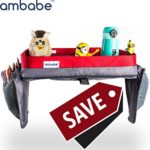 Ambabe Kids – Travel Lap Tray for Any Car Seat Organizer – Upgraded Portable Accessory with Sturdy Edges – Must Have for Children Activity at Any Trip