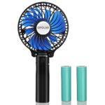 OPOLAR Battery Operated Personal Fan, Folding Portable Mini Design, Compact Size for Travel Camping, Strong Wind with 3 Settings, Come with 2 Pack Battery