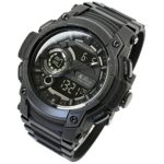 [LAD WEATHER] Triple time/100m Water Resistance/ Analog Digital Display/Military Watch