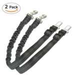 Dog Seat Belt – 2 Pack Adjustable Car Harnesses – Vehicle Safety Seatbelt Tether Leash for Pets Dogs Cats Puppy – Car Restraint Lead with Elastic Bungee – Premium Nylon Fabric – Travel Accessories