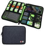 Cable organizer,BUBM Space Saving single Layer Electronics Accessories Organizer Bag, Travel Gear Sleeve(Black)