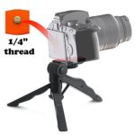Mini Tripod Table Stand with pads and Soft Pistol Grip for DSLR 1/4″ Cameras weighing up to 2.5lbs