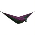 OuterEQ Portable Parachute Nylon Fabric Travel Camping Hammock Purple/Army