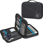 BGTREND Electronic Cord Organizer Travel Cable Bag Water Resistant Double Layer External Hard Drive Storage Bag, Black