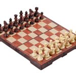 Kidami Folding Magnetic Travel Chess Set, Lightweight, with Portable Cute Storage Bags for Easy Carry, 12.4 x 10.6 x 0.8 Inch