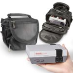 Orzly Travel & Storage Bag for Nintendo NES Classic Edition (New 2016 Model Mini Version of NES Console) – Fits Console + Cable + 2 Controllers – Includes Shoulder Strap + Carry Handle – BLACK