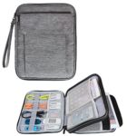 Damero Double Layer Electronics Organizer, Travel Accessories Carry Bag with 9.7”iPad Sleeve for Passport, Business Cards, Document, Pens, Smart Design and Premium Quality, Dark Gray