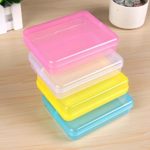 Colorful Mini Storage Box Containers with Hinged Lid for Small Parts, Office Small Parts,Crafts, Beads, Jewelry,Medicine and Watch Parts (Set of 4)